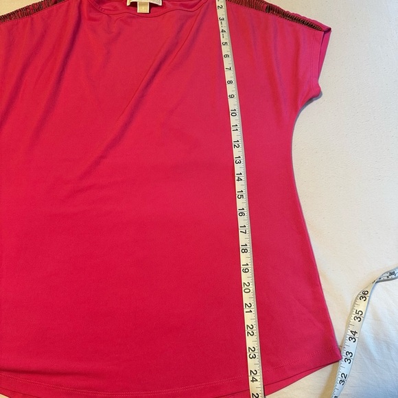 Michael Kors Pink Relaxed Cap Sleeve Blouse - Picture 4 of 8